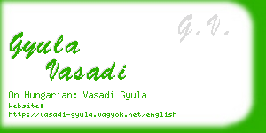 gyula vasadi business card